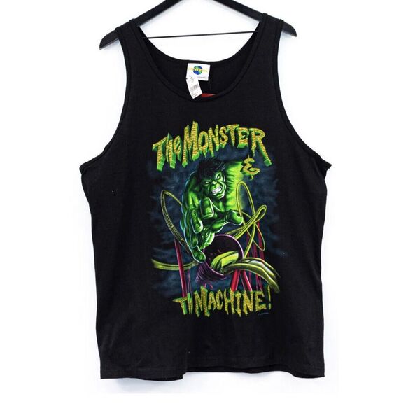 vintage deadstock 1999 Hulk Ride Universal Roller Coaster Shirt tank top XL